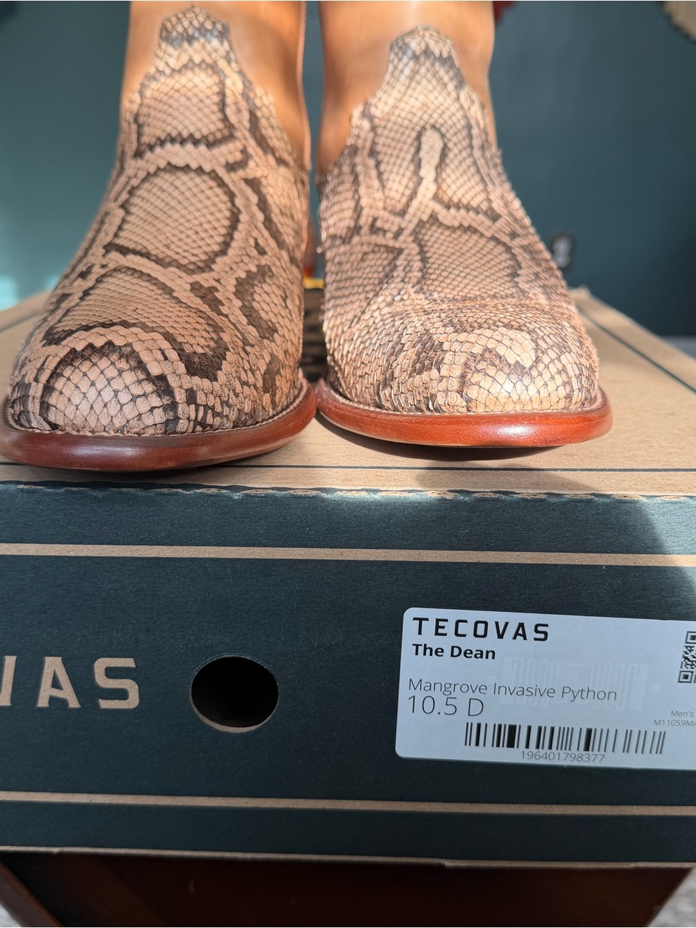 Men’s Tecovas Invasive Python 10.5D - Picture 2 of 5